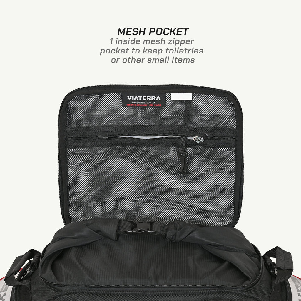 Viaterra Claw Mini tail bag with POD expander attached to MOLLE webbing
