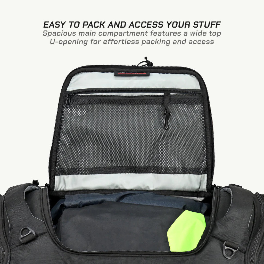 Viaterra Claw Pro tail bag packed and loaded for a touring trip