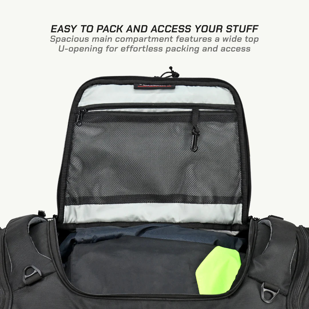 Viaterra Claw Pro tail bag packed and loaded for a touring trip