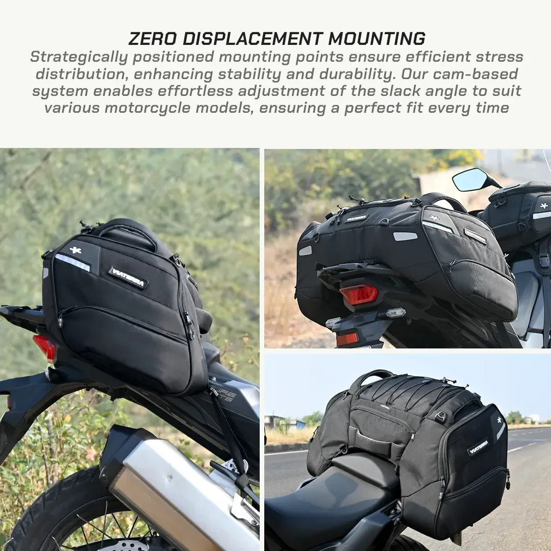 Viaterra Claw Pro tail bag with external hi-vis rain cover fitted