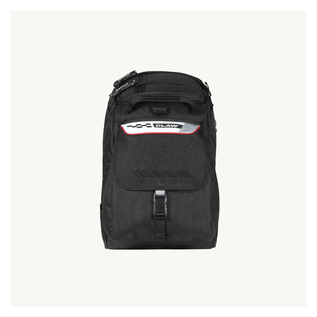 Viaterra Claw black tail bag mounted on a motorcycle