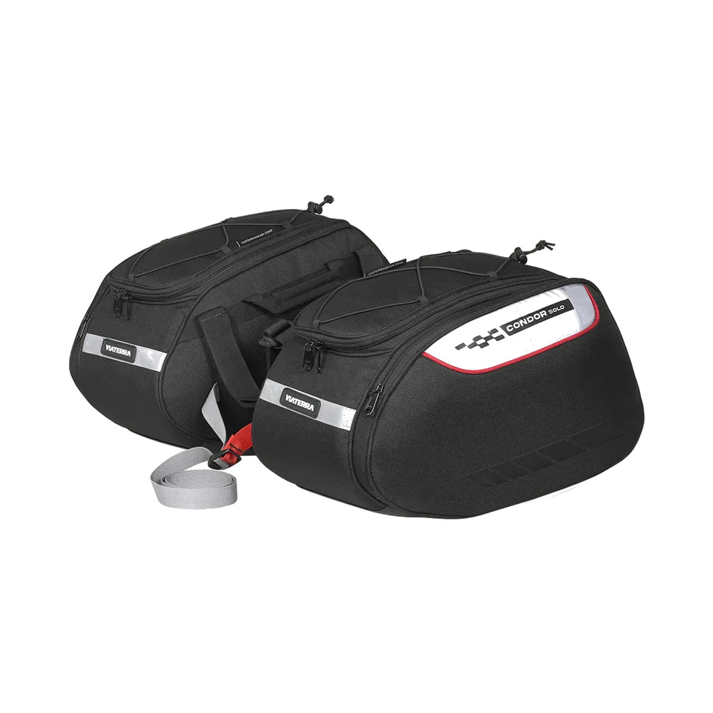 Viaterra Condor Solo waterproof motorcycle saddlebags in black