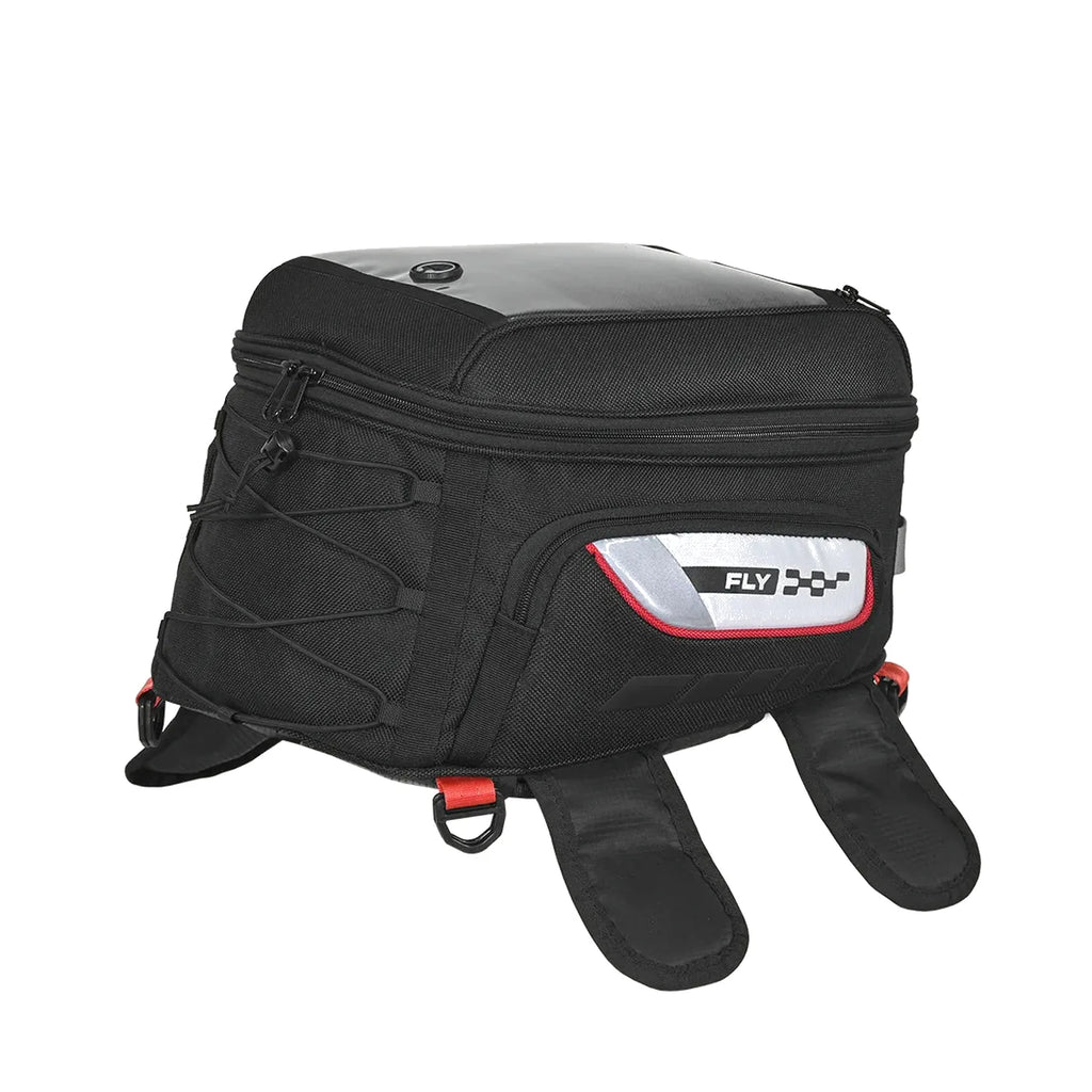 Viaterra Fly V3 magnetic tank bag fitted to a steel fuel tank