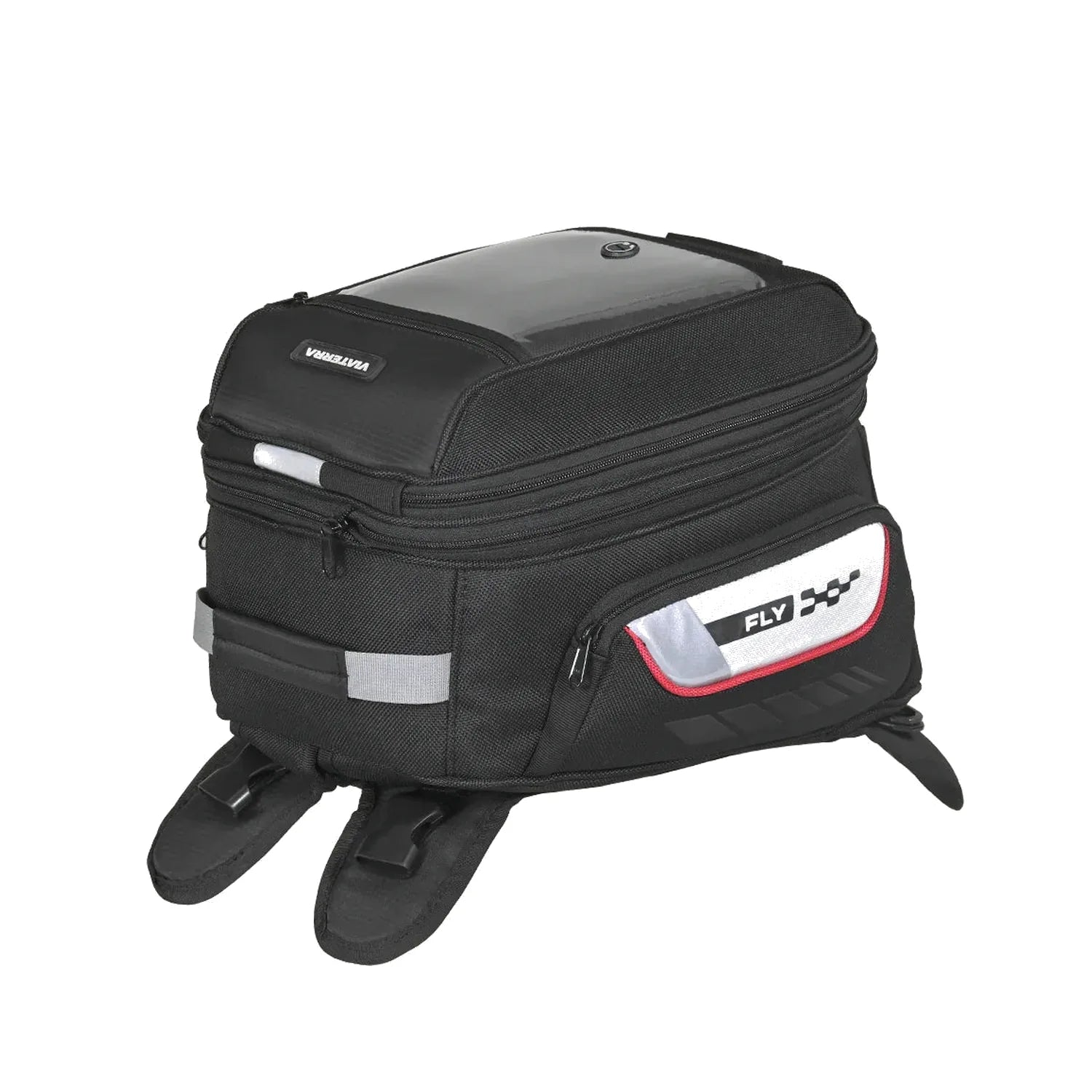 Viaterra Fly V3 universal strap motorcycle tank bag in black