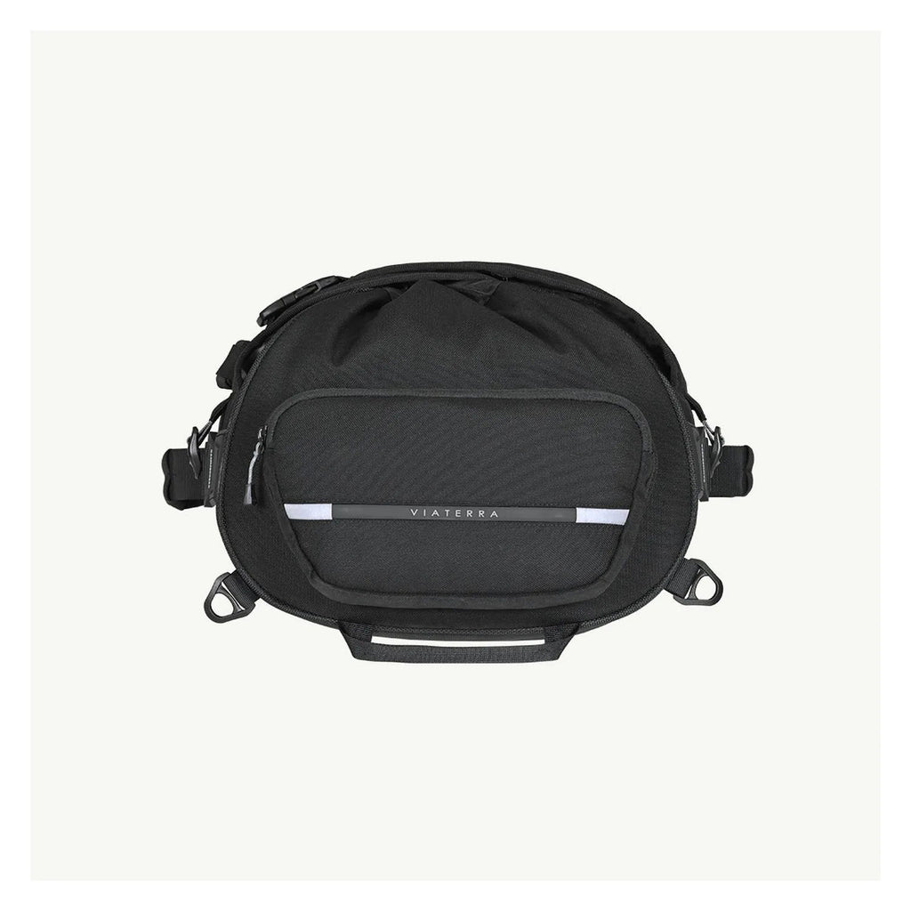 Viaterra Hammerhead tail bag mounting strap and buckle detail