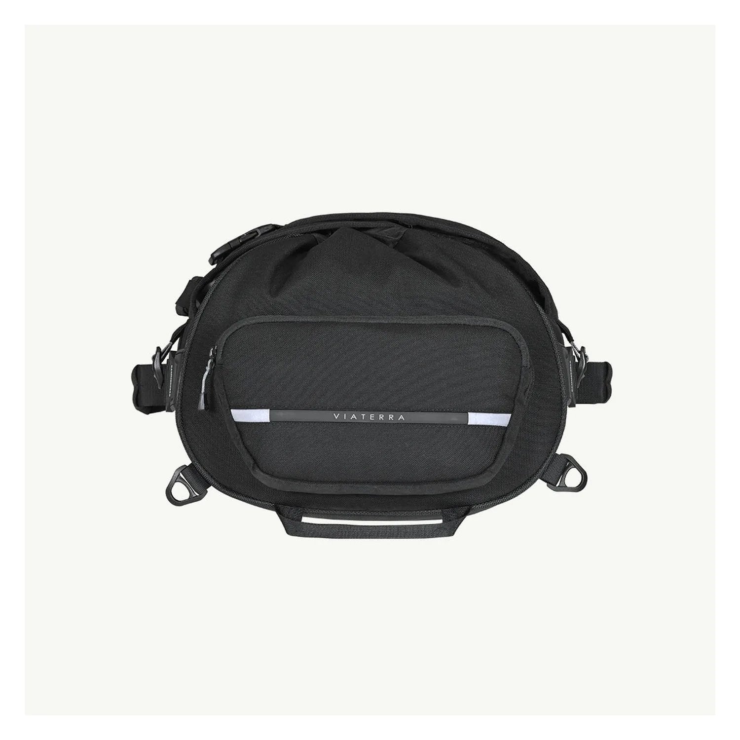 Viaterra Hammerhead tail bag mounting strap and buckle detail