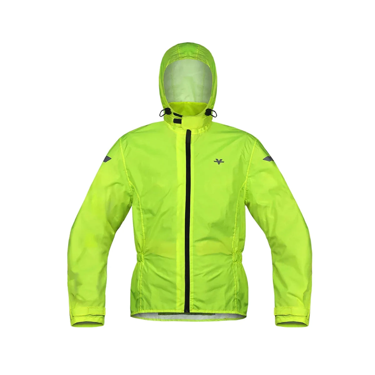 Viaterra M200 rain jacket worn over riding gear