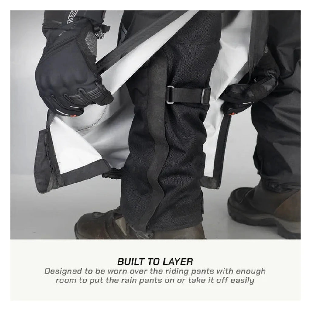Viaterra M200 rain pants ankle and waist detail