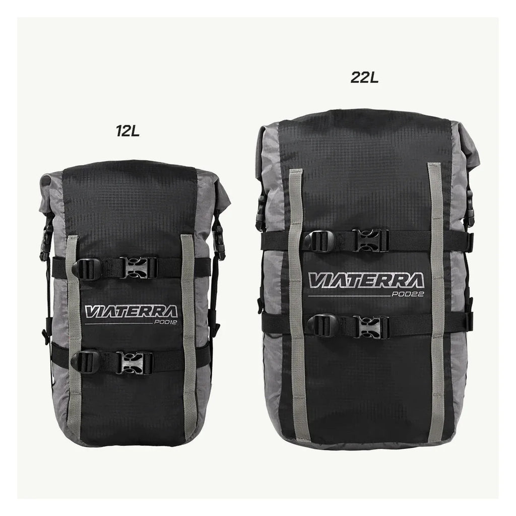Viaterra POD tail bag attached to Claw Mini MOLLE webbing as an expander