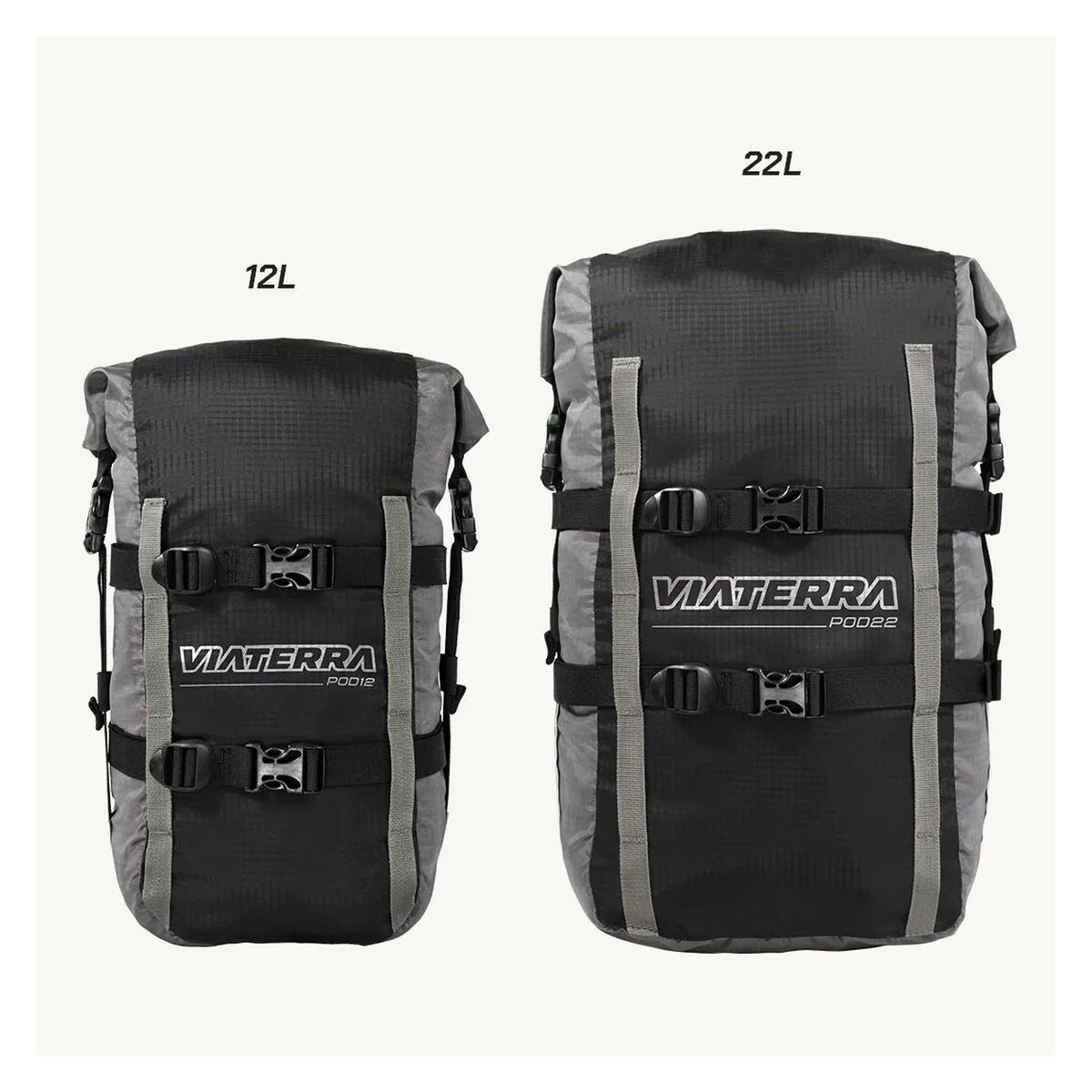 Viaterra POD tail bag attached to Claw Mini MOLLE webbing as an expander