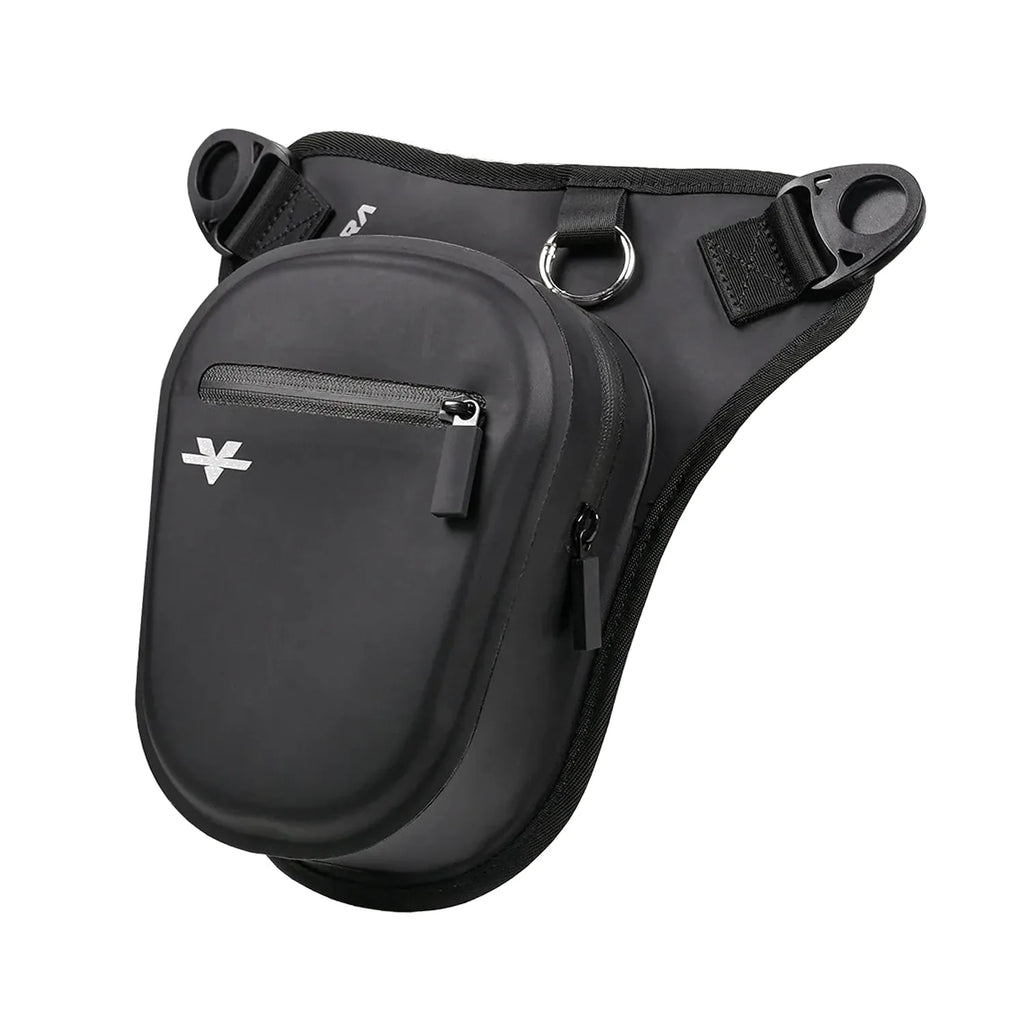 Viaterra 100% waterproof motorcycle thigh bag in black
